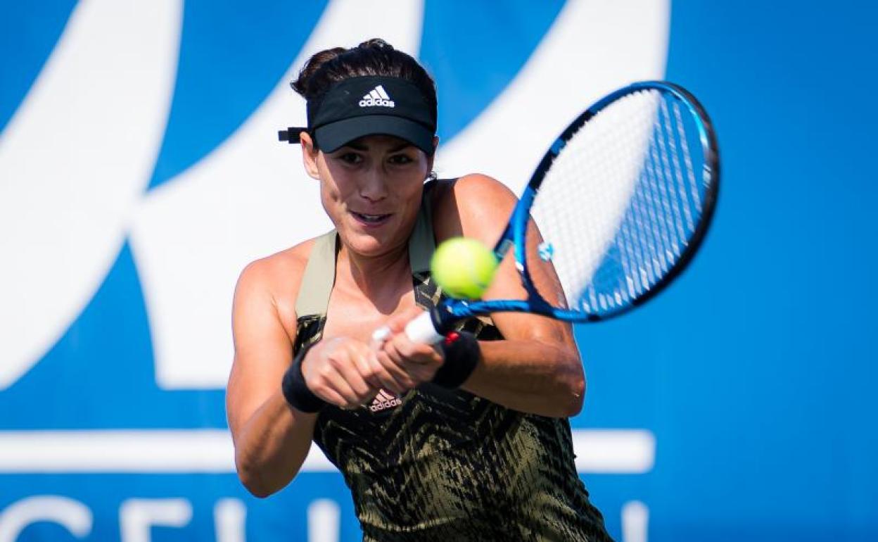 Garbiñe Muguruza, en el torneo de Chicago. 