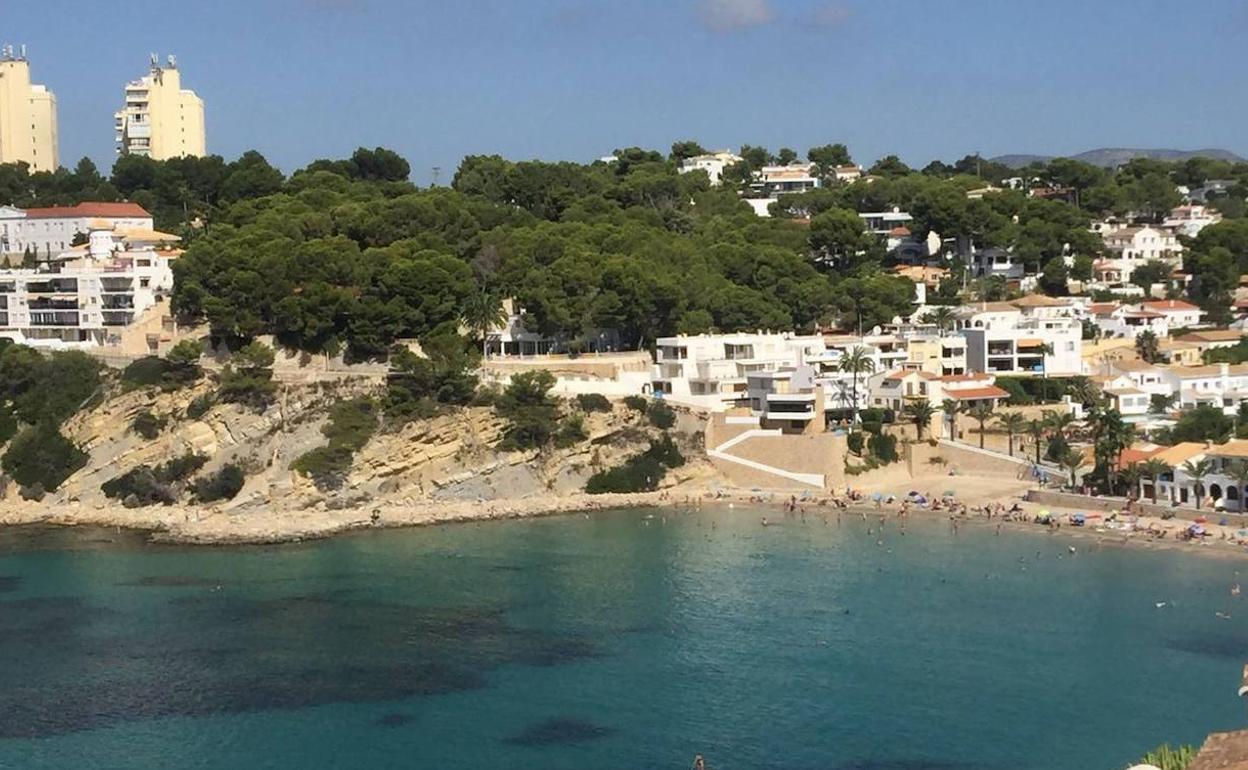 La playa del Portet de Moraira. 