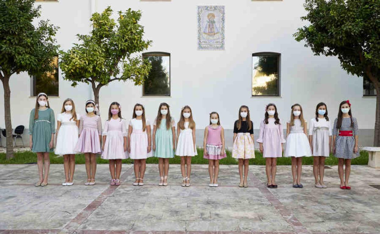 Candidatas a fallera mayor infantil de Valencia 2022.