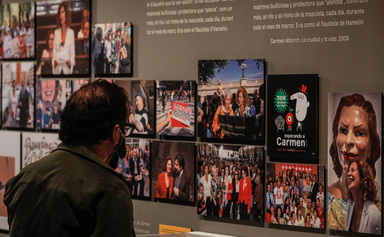 Imagen de la exposición dedicada a Carmen Alborch. 