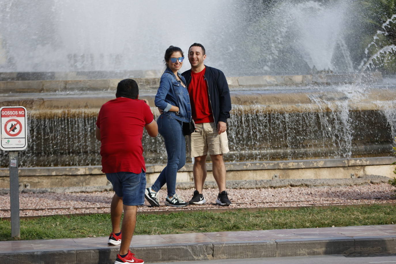 Turistas en el centro de Valencia.