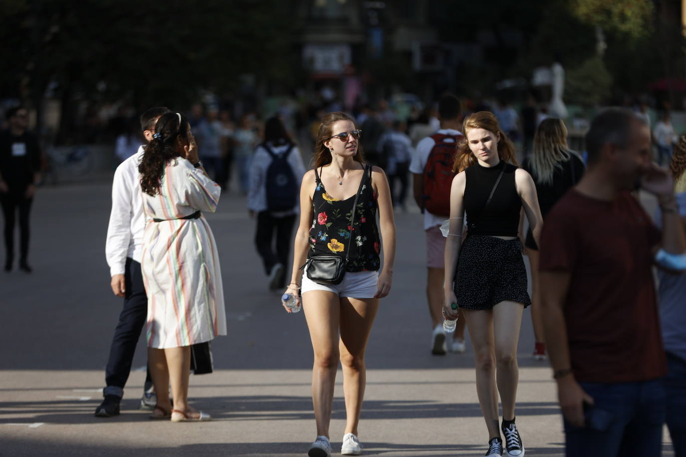 Turistas en el centro de Valencia.