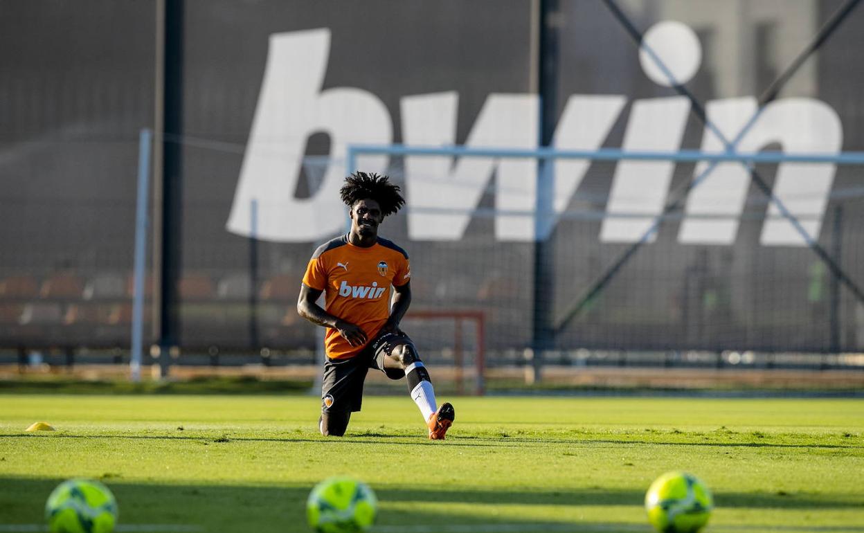 Correia en un entrenamiento