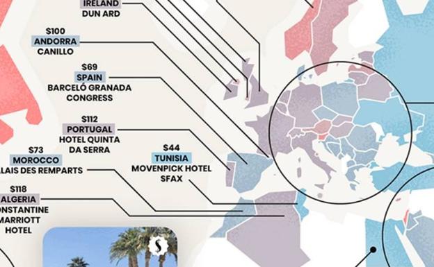 Ilustración de Top Dollar con el mejor hotel de España.