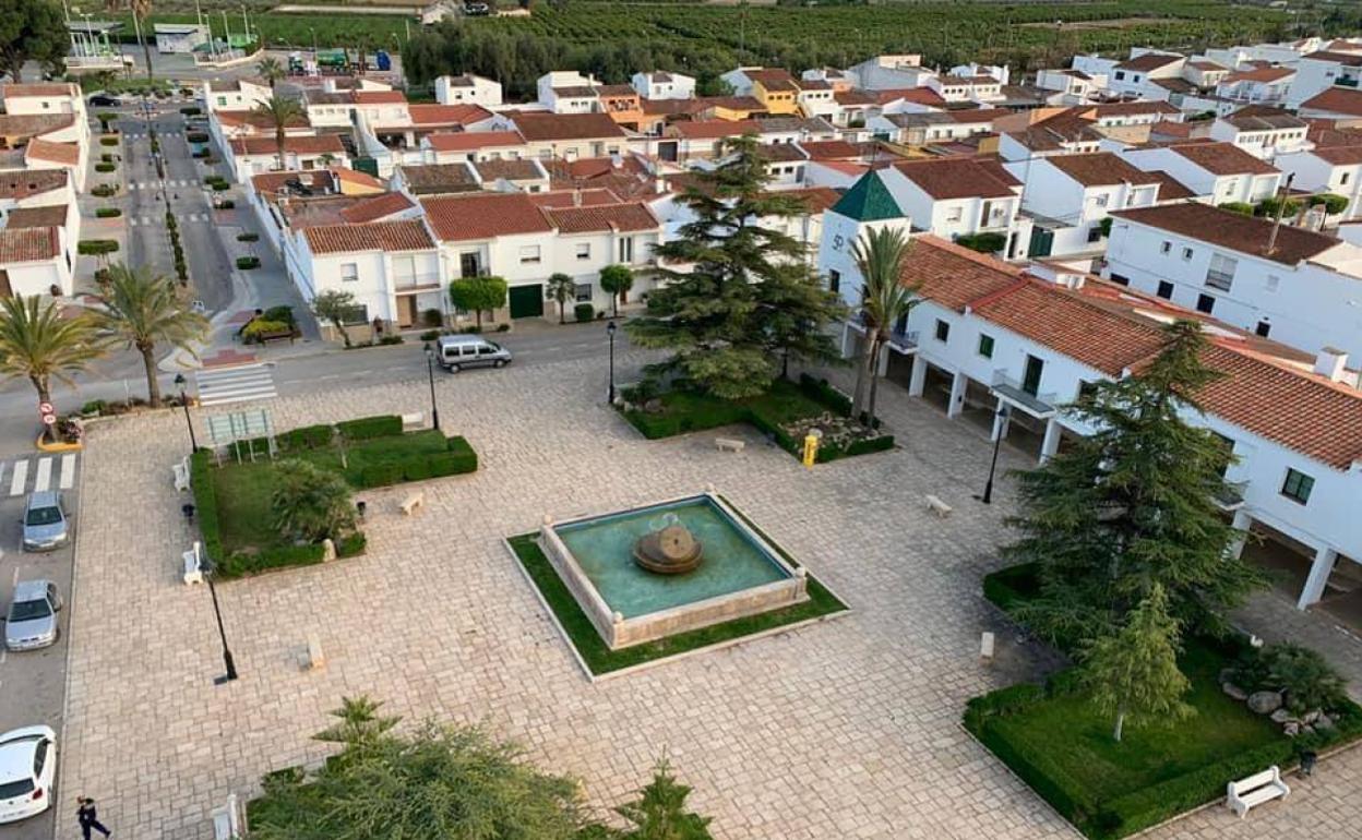 Vista aérea de Marines. 