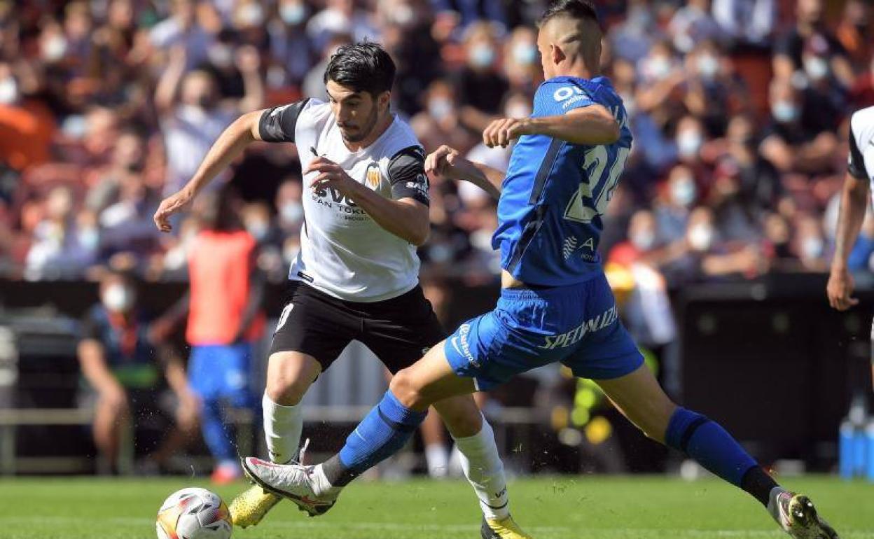 Soler en el partido contra el Mallorca