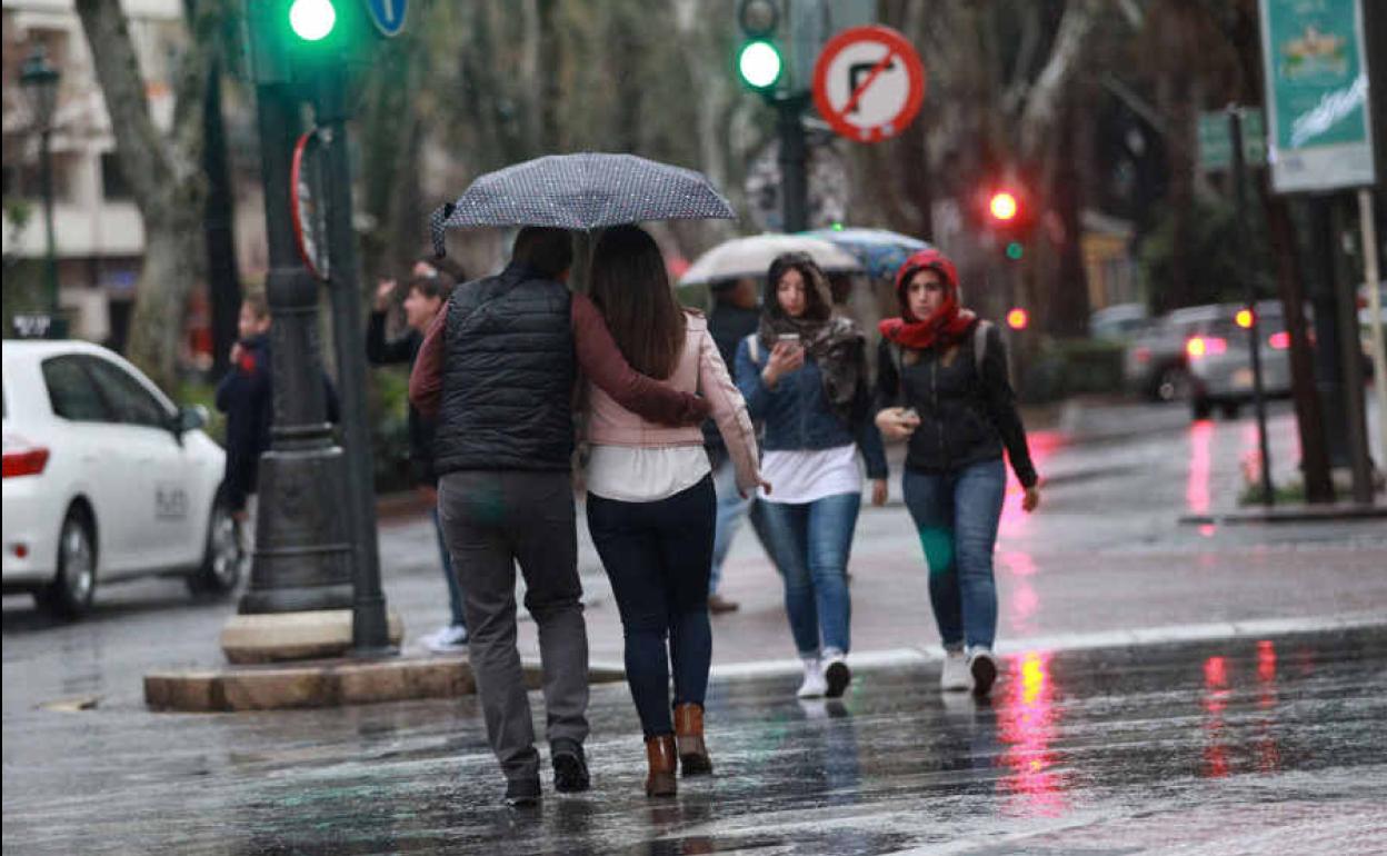 Lluvia en Valencia.