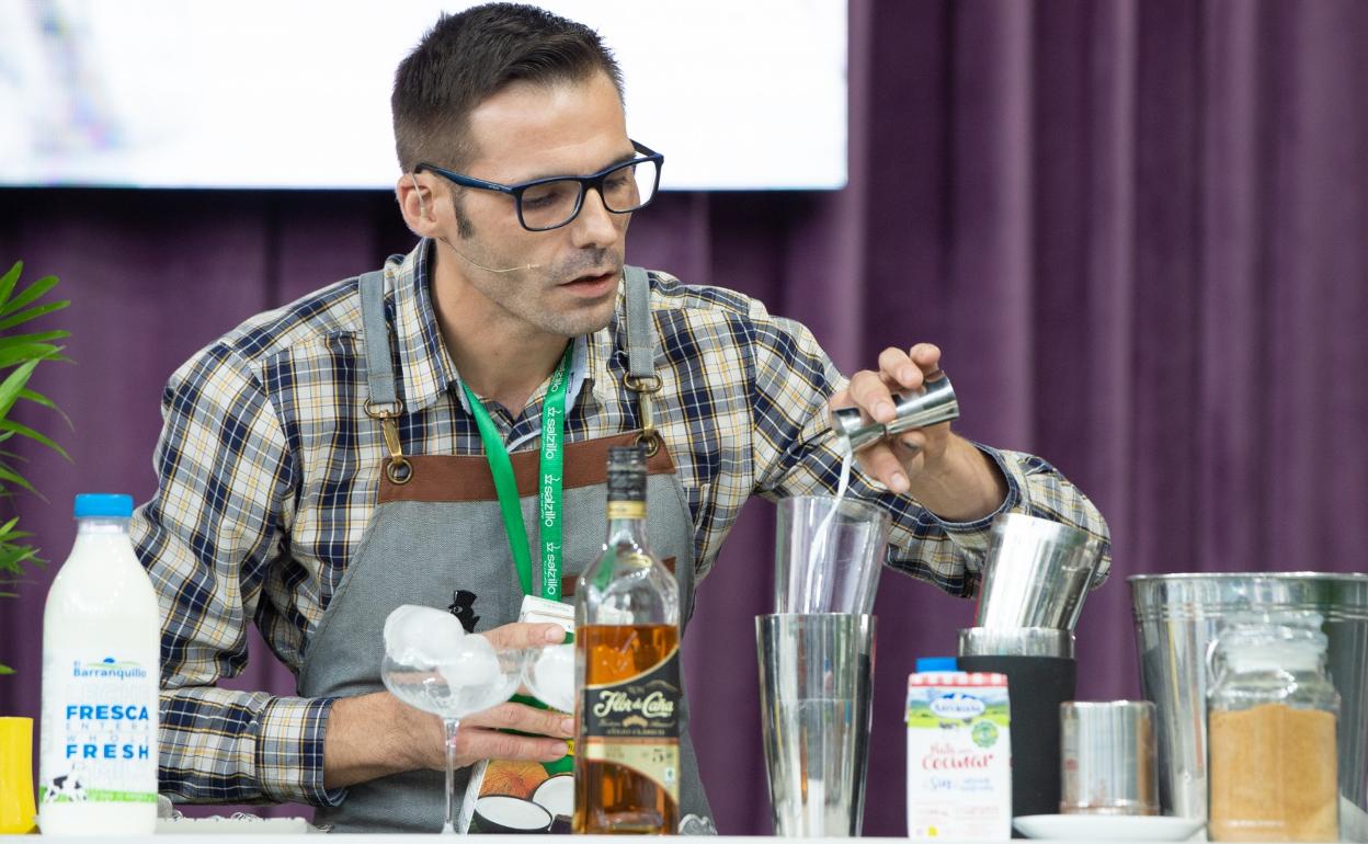 Valentín Ortega Moreno, durante el concurso de baristas. 