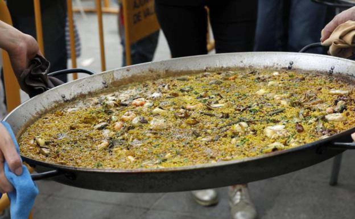 Paella valenciana.