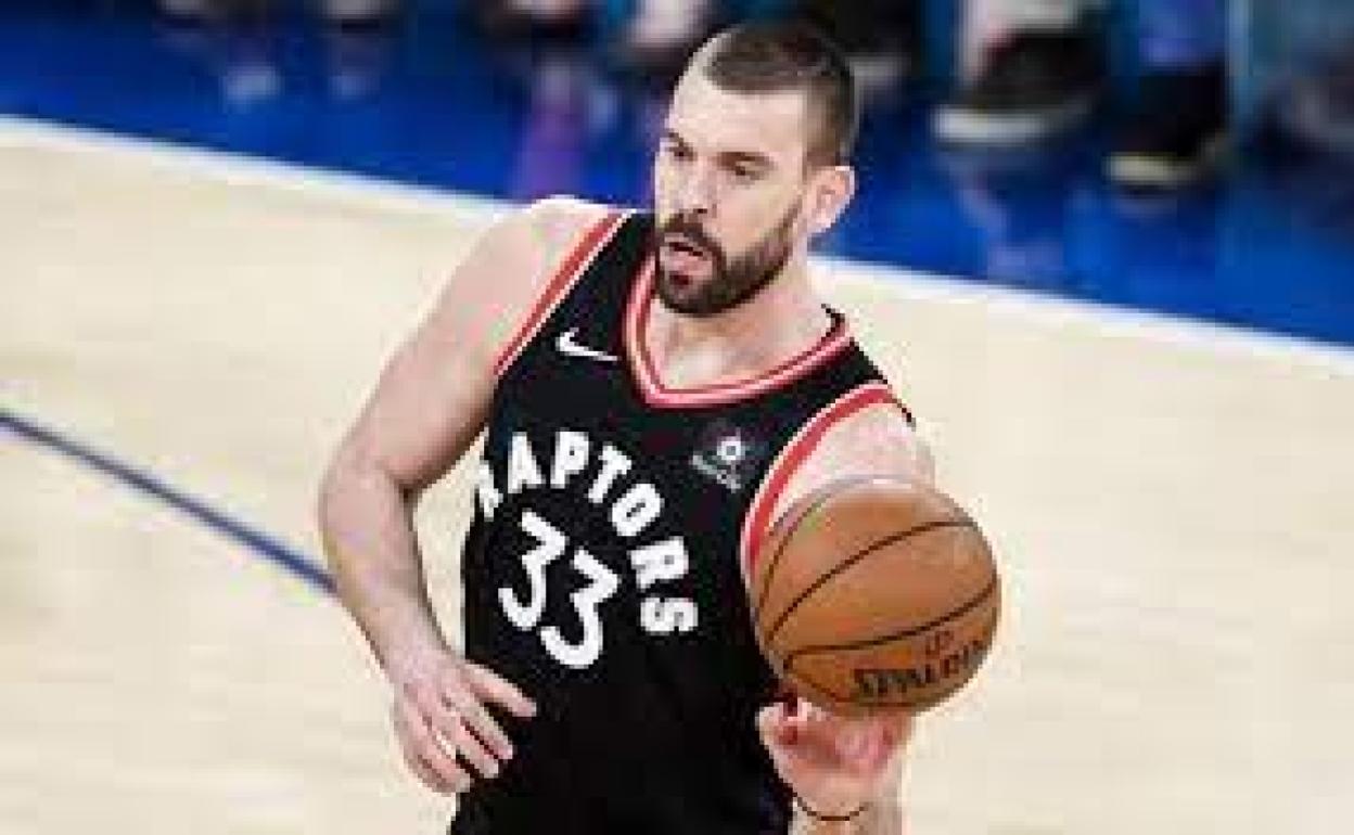 Marc Gasol, durante su etapa en los Toronto Raptors. 