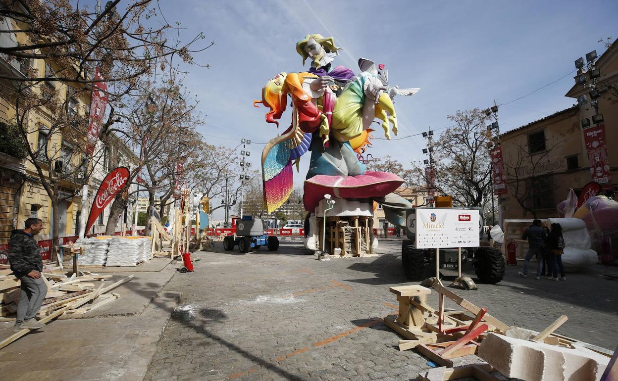 Portal Nou, donde planta la falla Na Jordana y donde se restringe el paso de vehículos. 