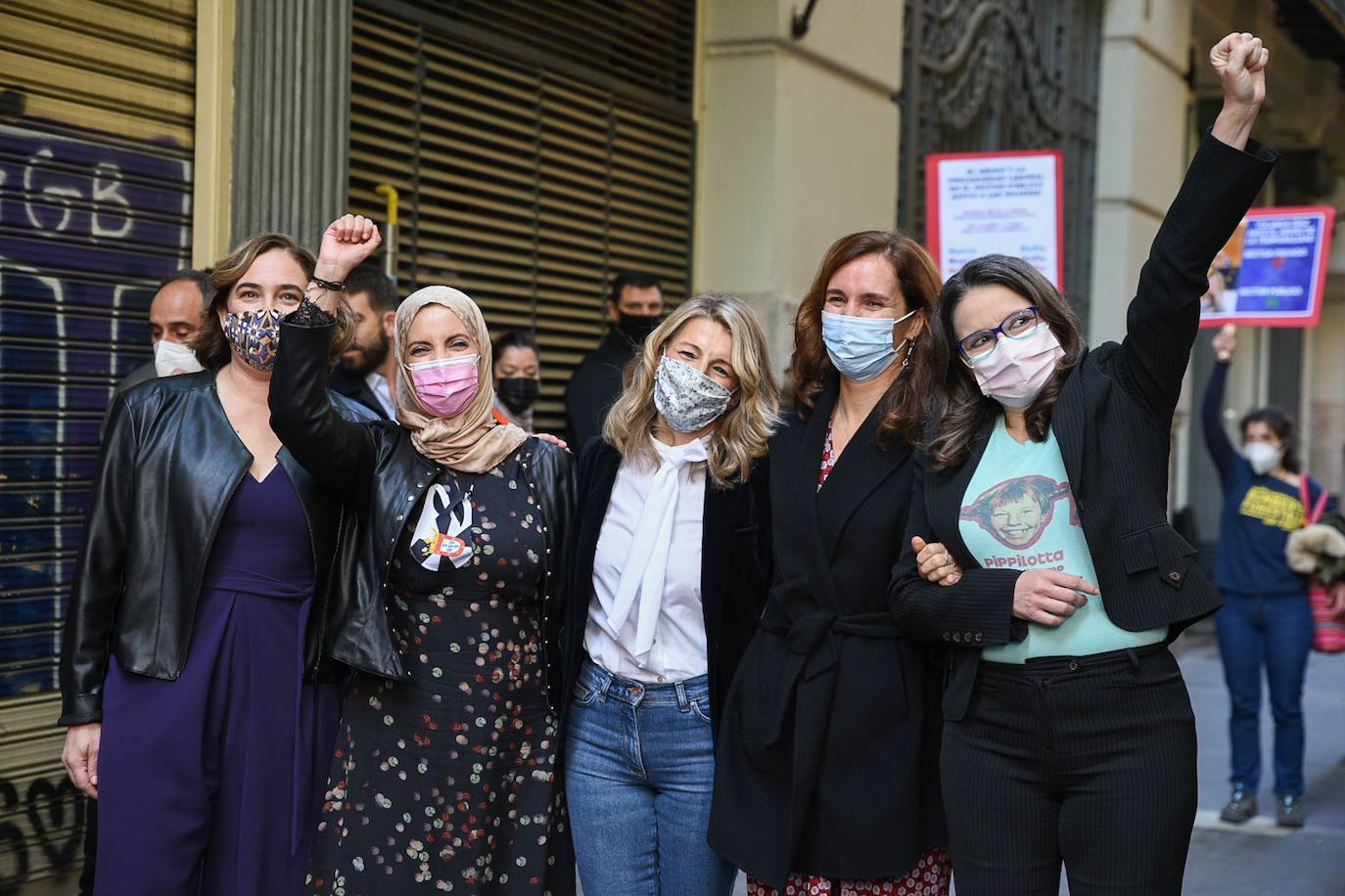 Fotos: Acto en Valencia de Yolanda Díaz, Mónica Oltra y Ada Colau