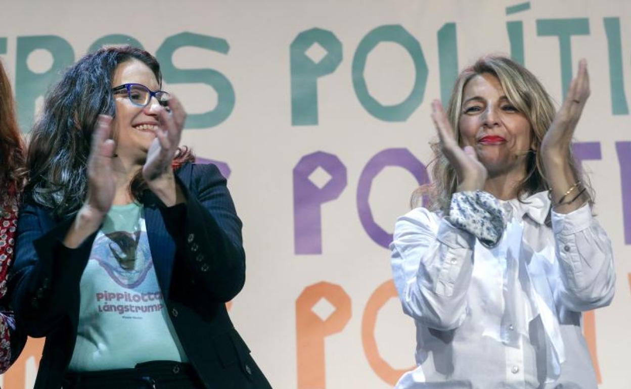 Mónica Oltra y Yolanda Díaz.