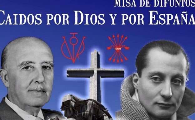 Cartel promocional de la misa difundido a través de lasa redes sociales. 