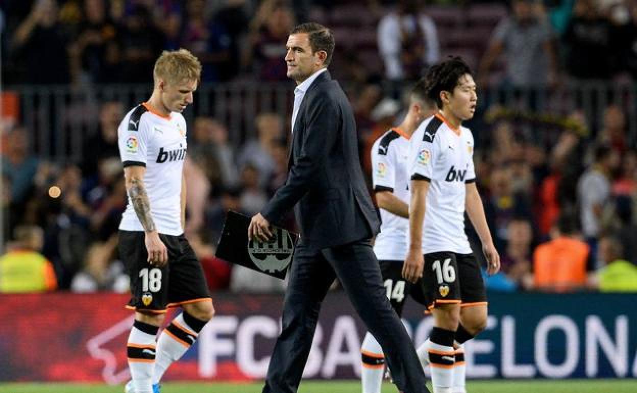 Camarasa en un partido del Valencia