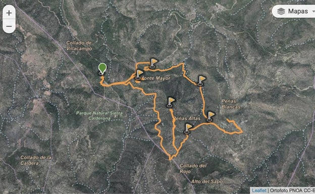 Trac de la denominada ruta verde de la Sierra Calderona. 