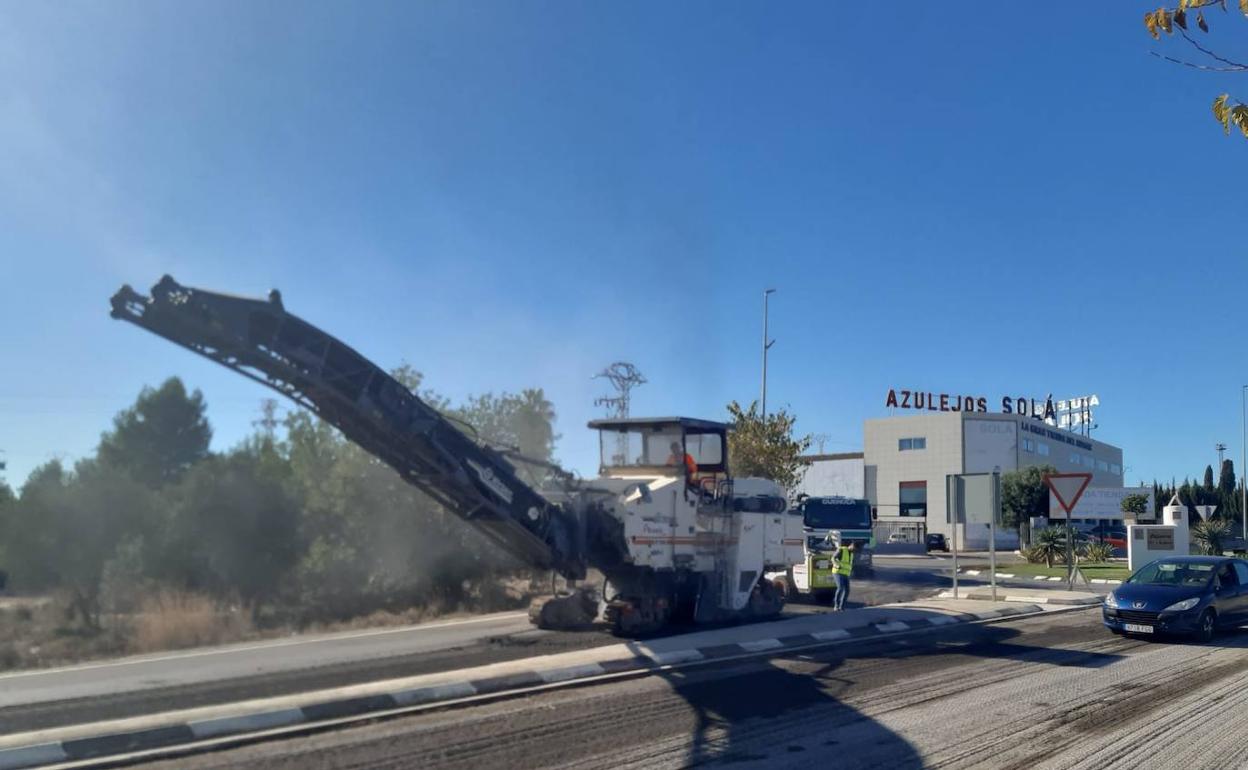 Las obras que se están realizando en la carretera. 