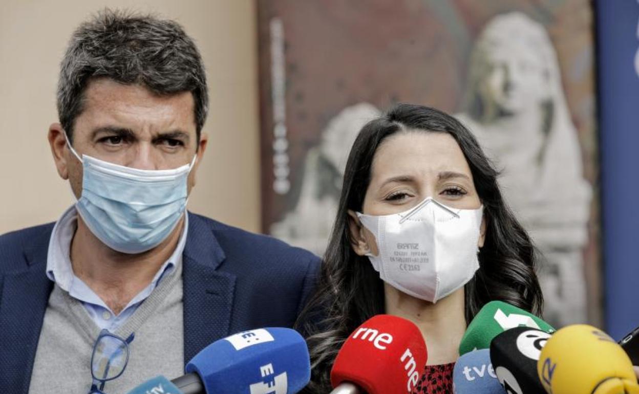 Carlos Mazón e Inés Arrimadas, hoy en Alicante. 