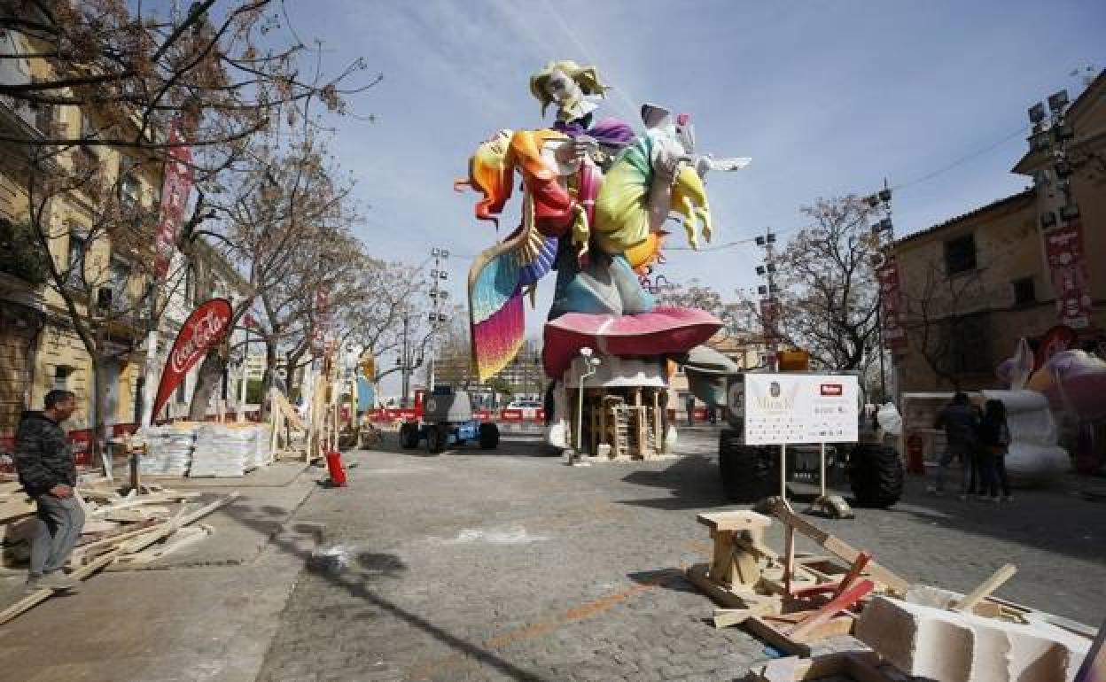 Portal Nou, donde planta la falla Na Jordana y donde se restringe el paso de vehículos. 