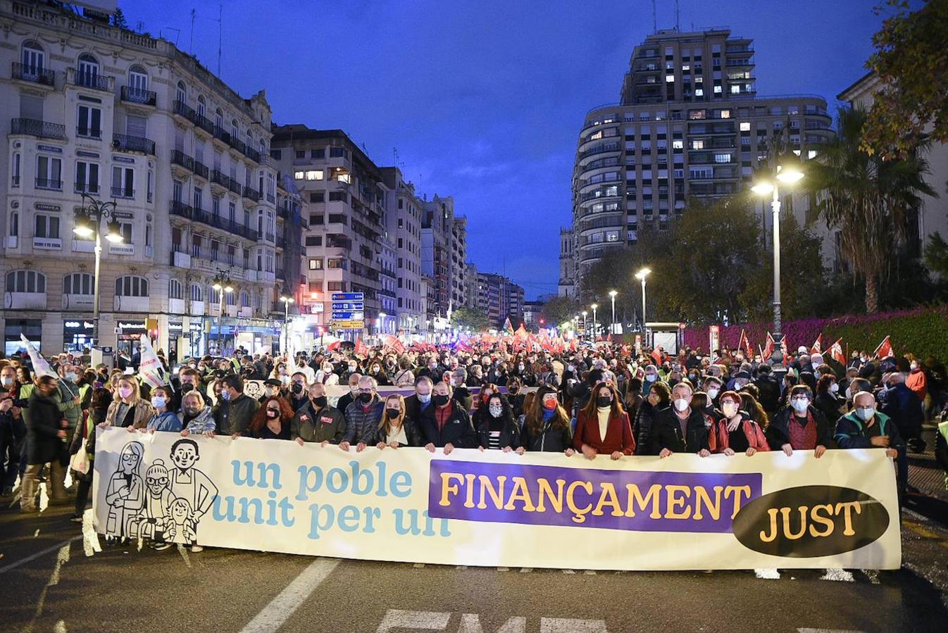 Fotos: Manifestación en Valencia contra la infrafinanciación de la Comunitat