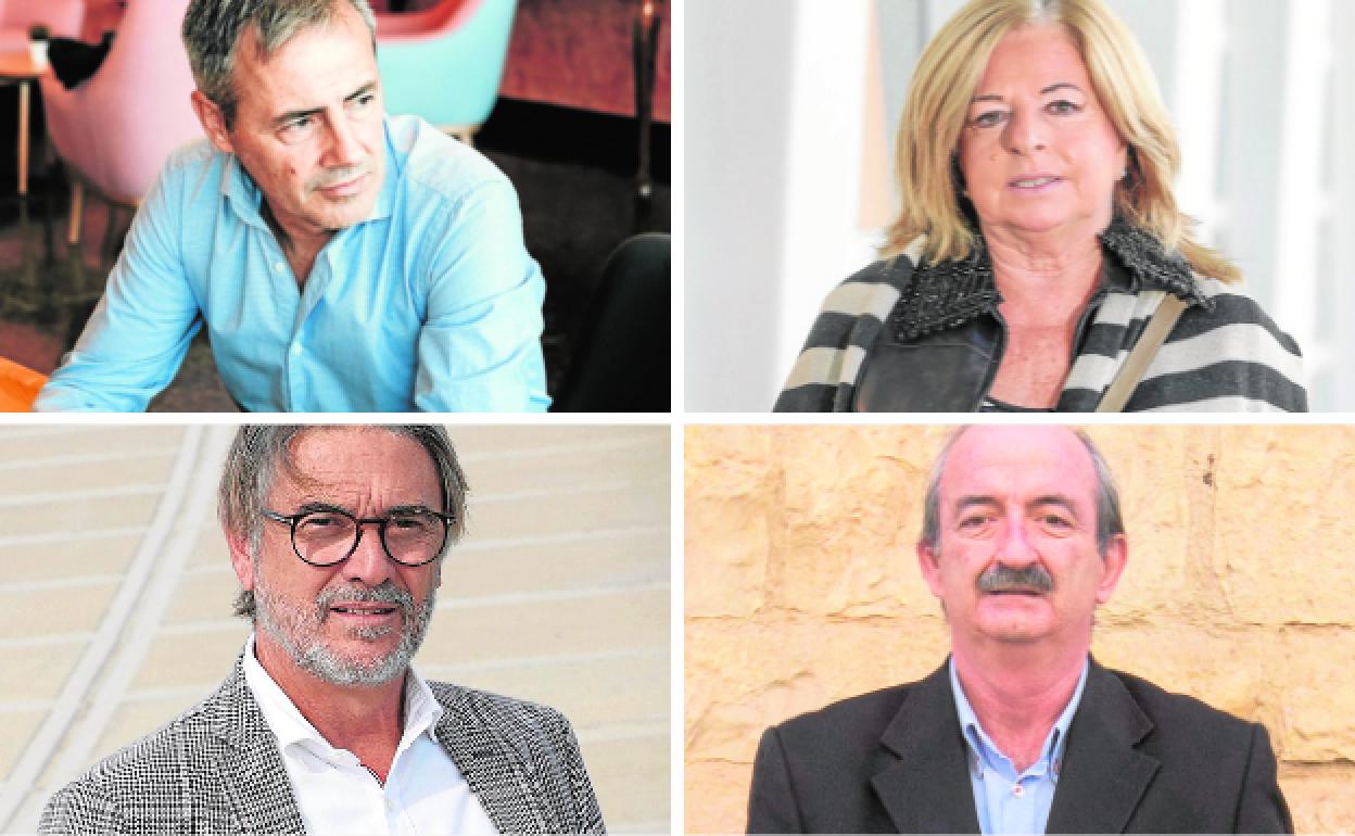 Tomás Caballero, Consuelo Ordóñez, Pablo Broseta y Carlos Casañ.