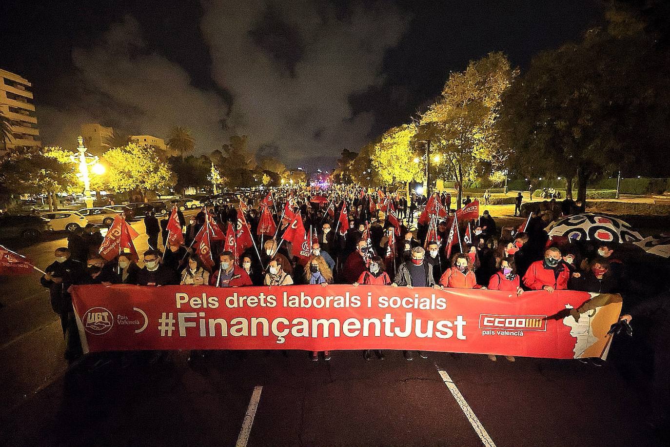 Fotos: Manifestación en Valencia contra la infrafinanciación de la Comunitat