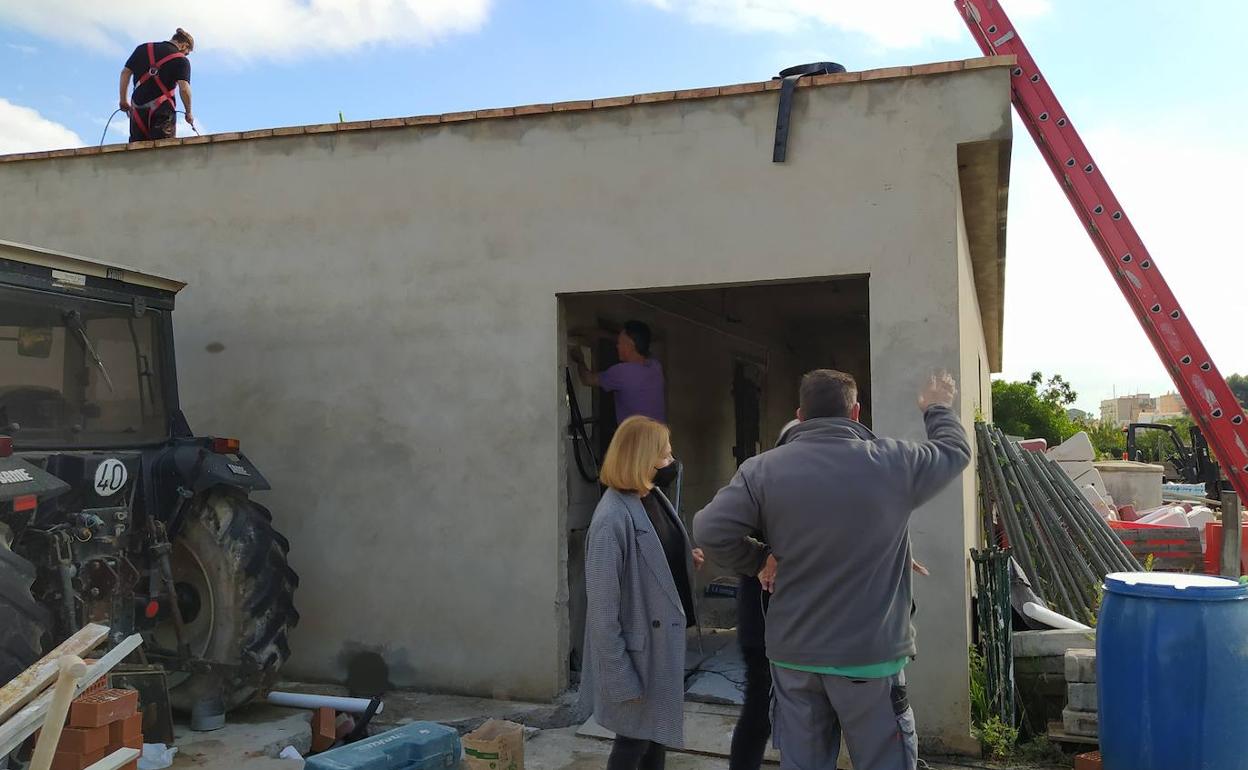 Visita a las obras del nuevo insectario.