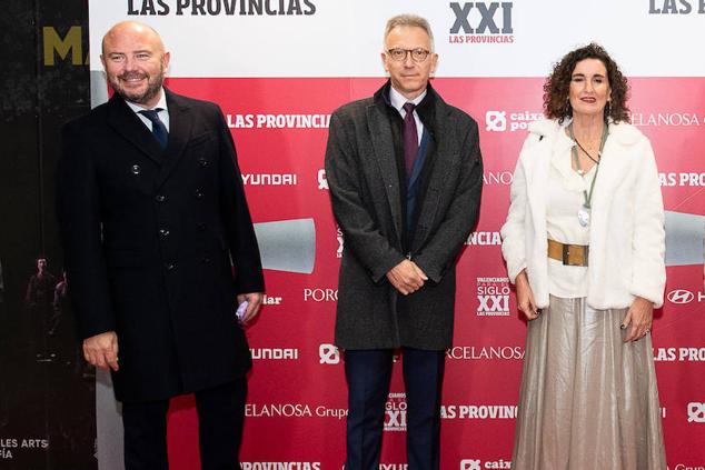 El presidente de la Diputación de Valencia, Toni Gaspar, el secretario de Agricultura, Roger Llanes y la secretaria provincial Mercedes Caballero.