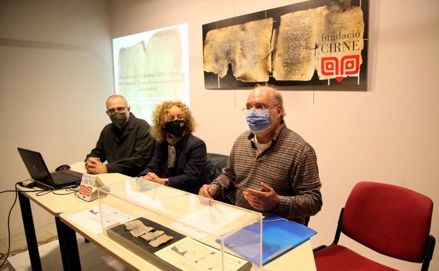 La presentación del plomo en la sede de la Fundació Cirne de Xàbia. 