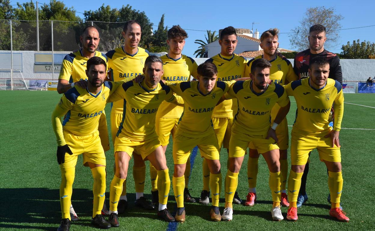 El once del Dénia que ganó al Jávea en la última jornada de liga en Preferente. 