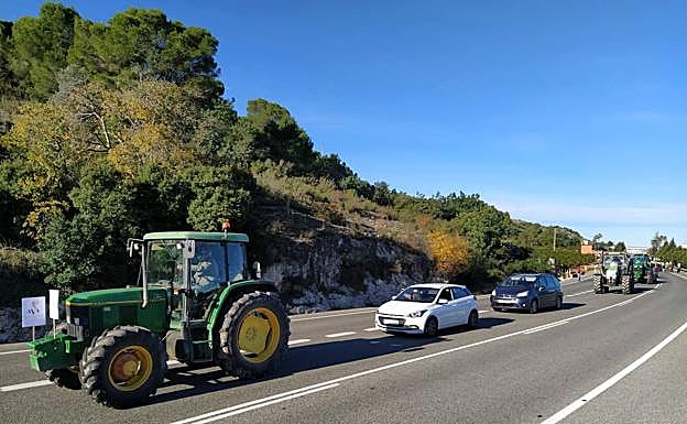 Protesta de agricultores. 