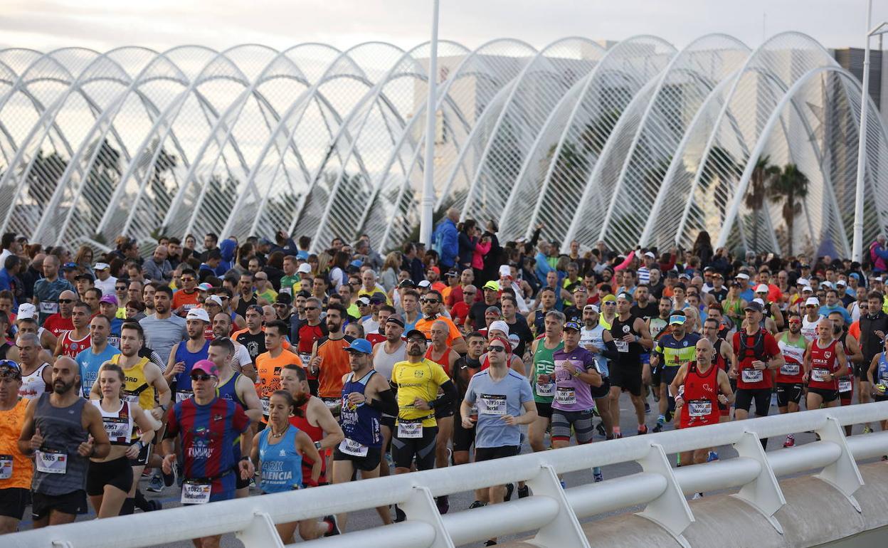 Corredores de una edición pasada del Maratón de Valencia. 