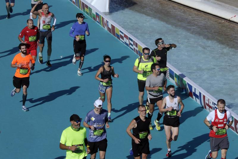 Corredores en el Maratón de Valencia.