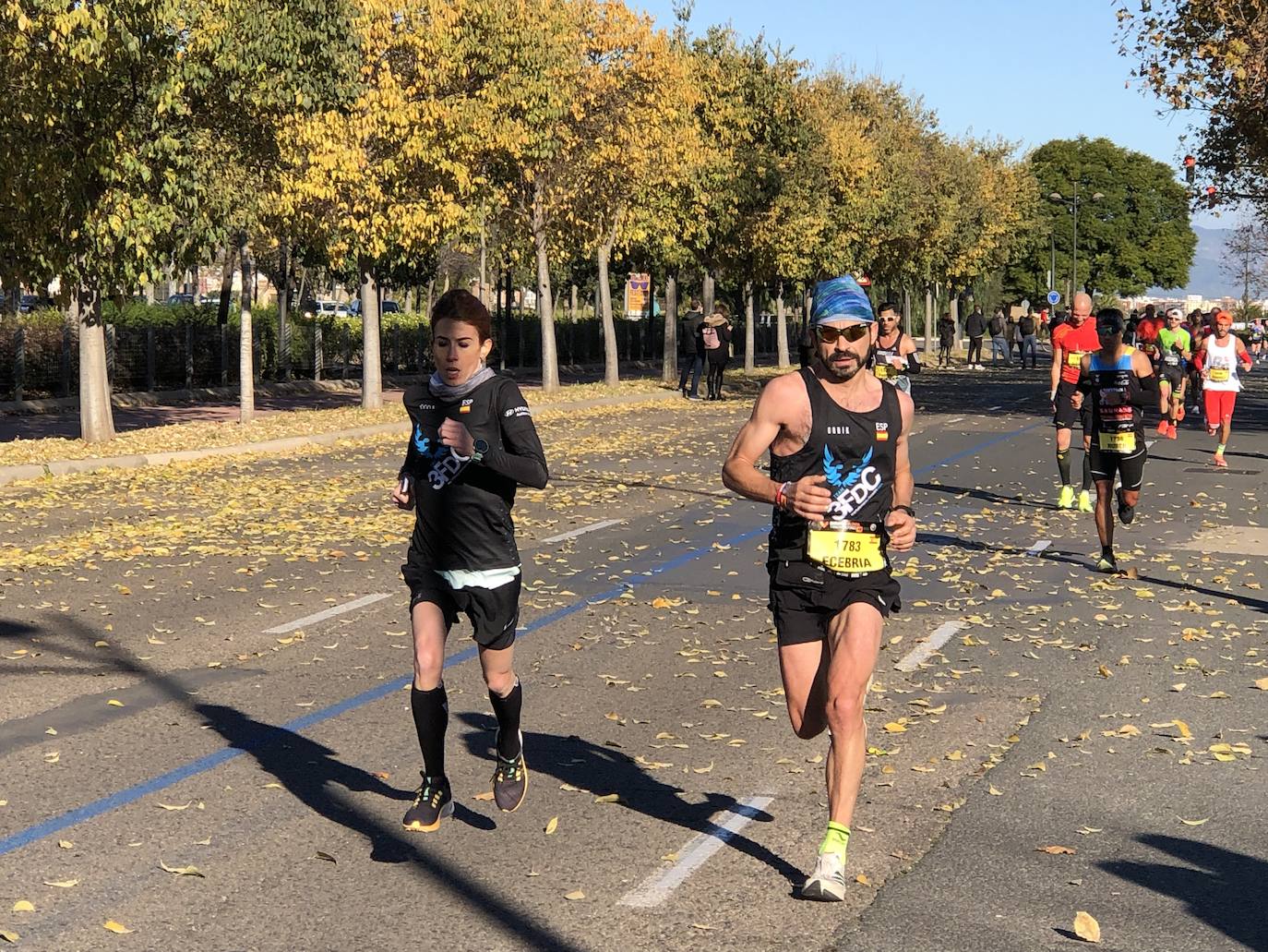 Los corredores encaran el último tramo del recorrido.