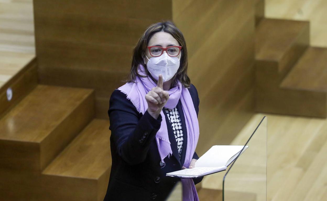 La consellera de Transparencia, Rosa Pérez Garijo, en Les Corts 