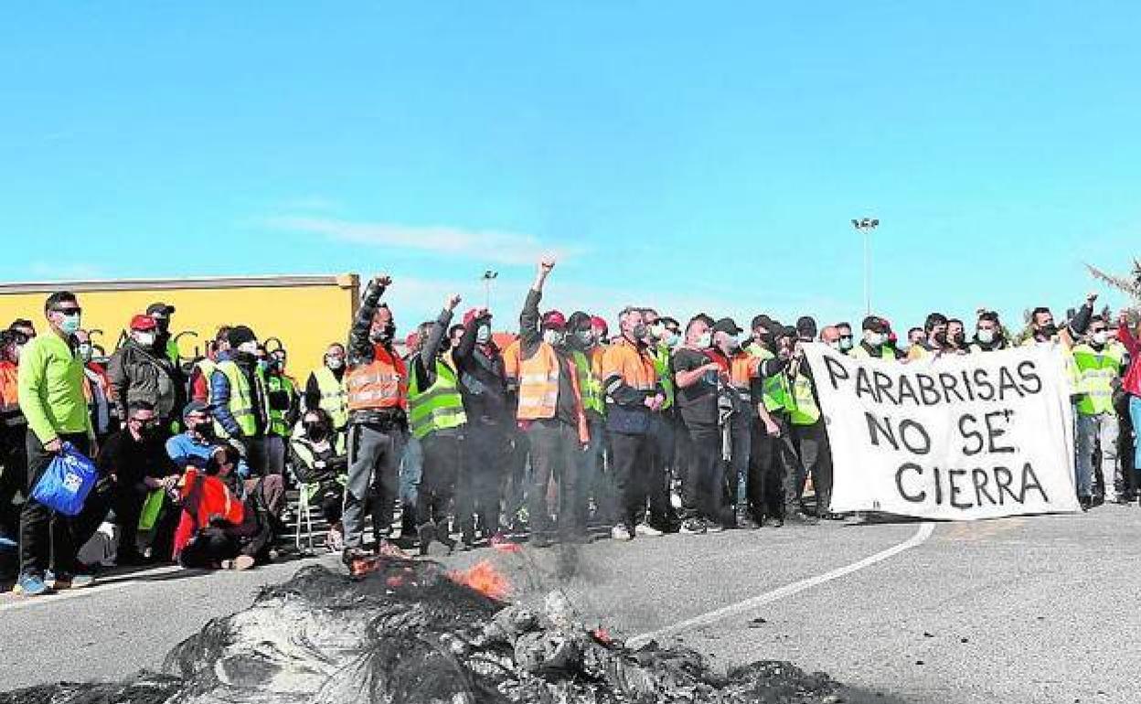 Una protesta de los trabajadores. 