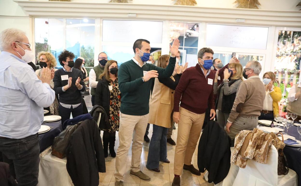 Comida celebrada hoy en Alzira por parte del PP en la provincia de Valencia, presidida por el líder del PP en la Comunitat, Carlos Mazón.