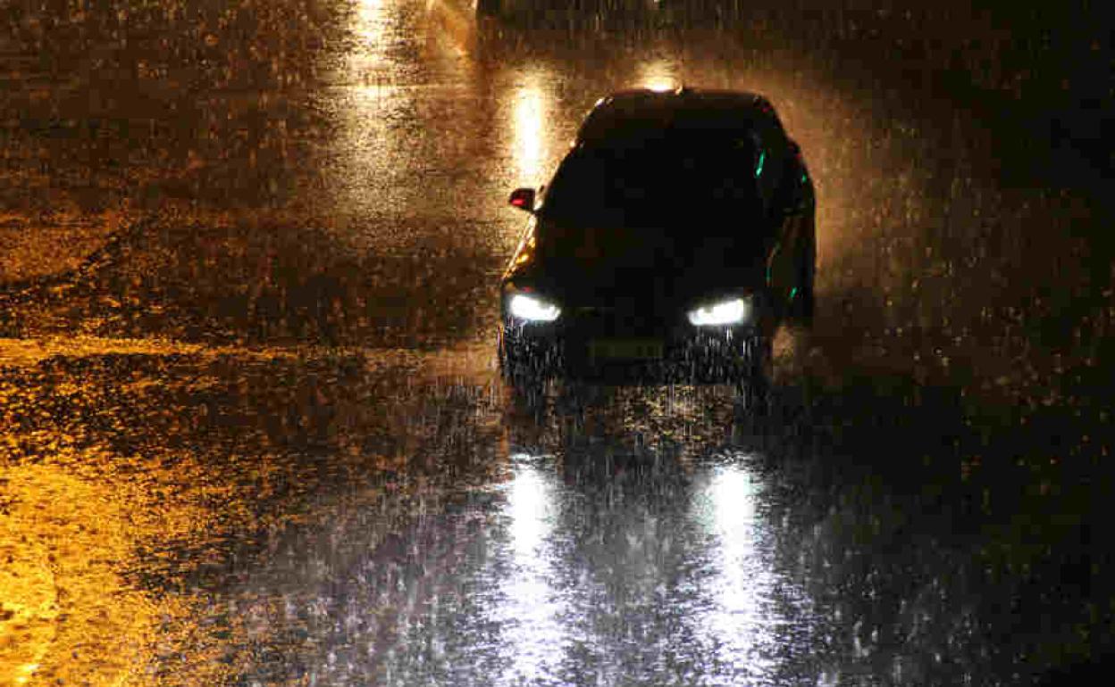 Lluvia en la ciudad de Valencia.