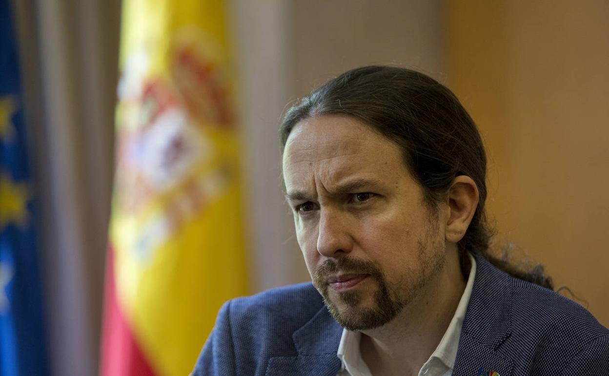 Pablo Iglesias, en una imagen de archivo en su despacho como vicepresidente segundo y ministro de Derechos Sociales y Agenda 2030.