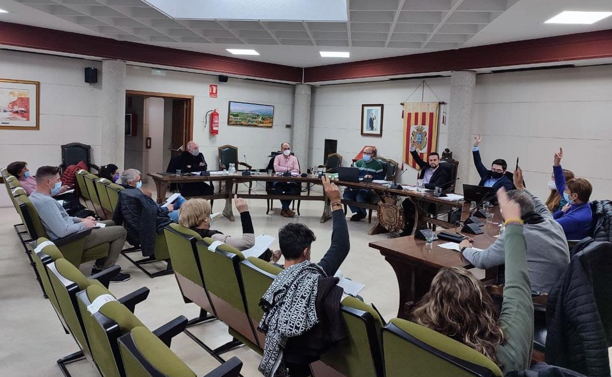 Momento de la aprobación del presupuesto por el pleno municipal. 