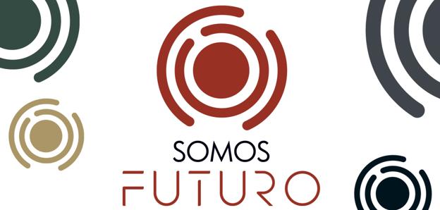 Un logo para un año. 'Somos Futuro se expresa en una tipografía y una gráfica de rasgos abiertos, por construir, como el futuro de la Comunitat. El uso de color en degradados y mezclas simboliza la cooperación entre los distintos actores. Su autora es la diseñadora madrileña Sandra González Liberato.