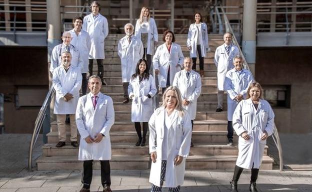 Equipo de médicos con el que se presenta la candidatura encabezada por Ana Arbáizar. 