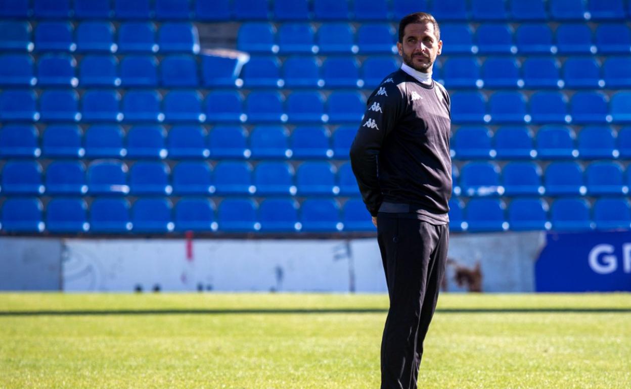 Sergio Mora, durante el último entrenamiento antes de viajar a Marchamalo en el Rico Pérez. 