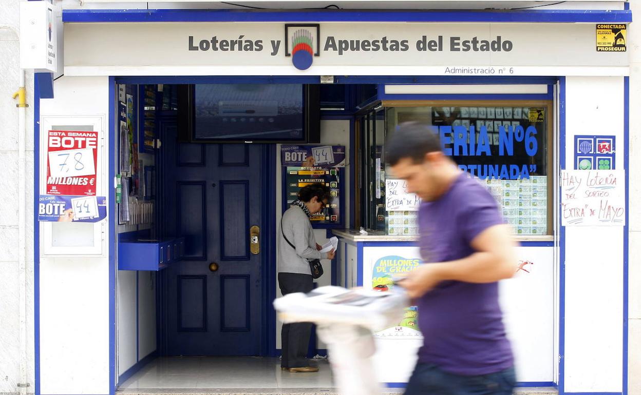 Una administración de lotería en una imagen de archivo.