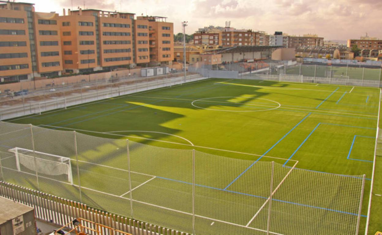 El campo de fútbol de San Gregorio. 