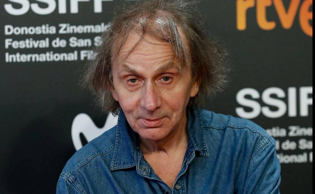 Michel Houellebecq, de 65 años, en una visita al Zinemaldia.