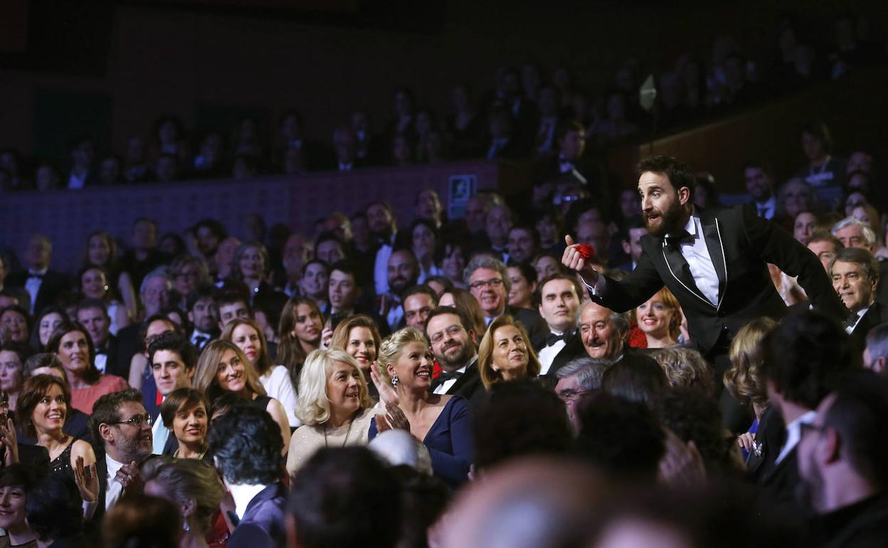 Dani Rovira presentó tres años seguidos los Goya. 