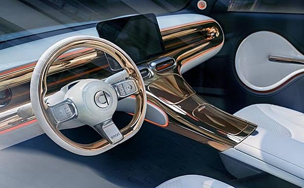 Los detalles en dorado se acentúan en el interior.