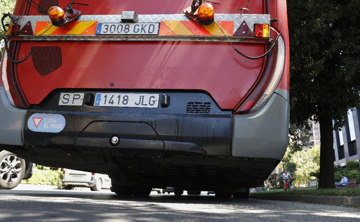 Autobús en un municipio valenciano. 