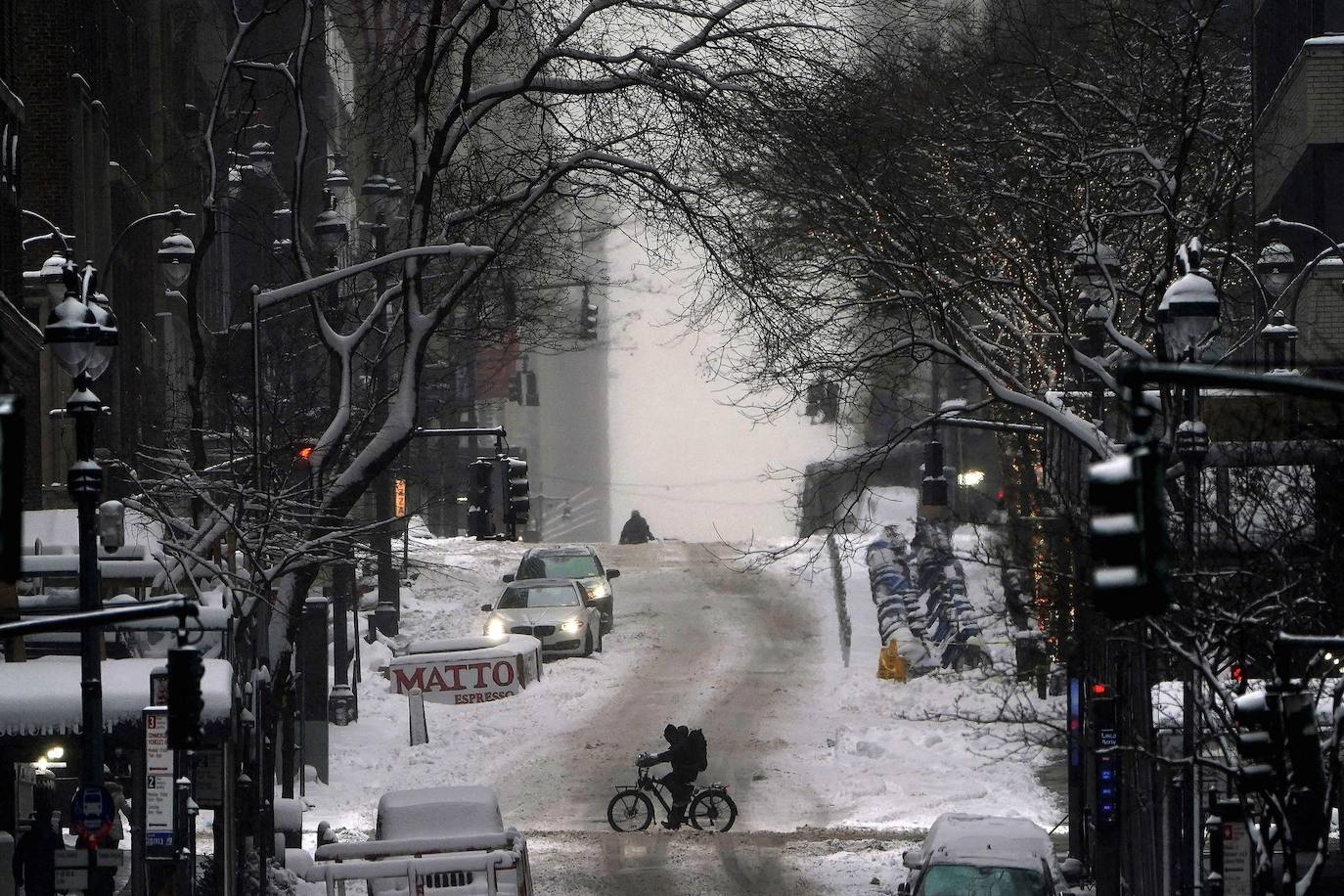 Fotos de Nueva Yok: La nieve sepulta Nueva York